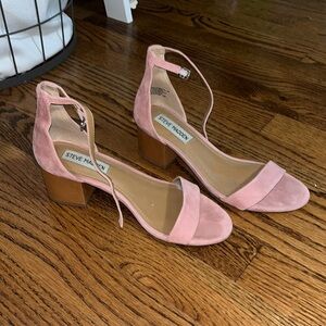 Steve Madden pink velvet heels size 6